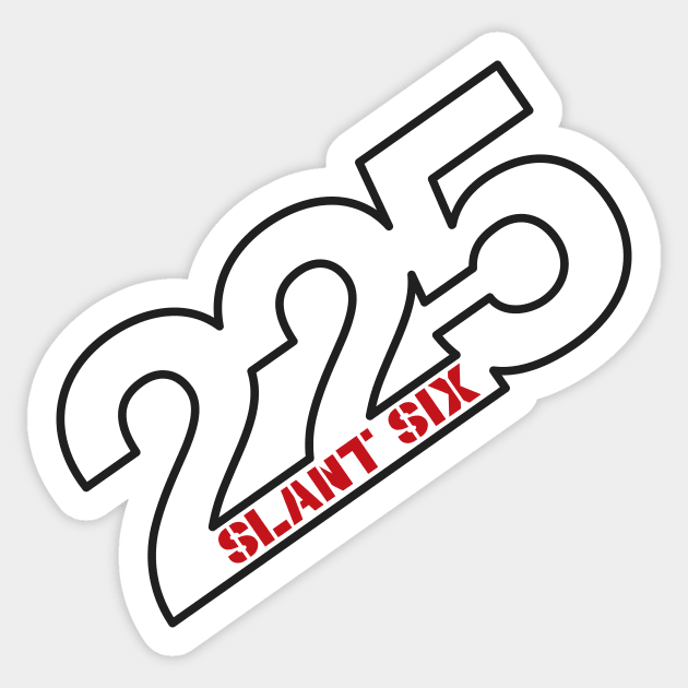 225 Slant 6 - Wedge Sticker by jepegdesign